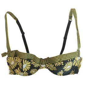 Victoria's Secret Gingham Daisy Balconet Bra Size 36C Very Sexy Balconet Bra